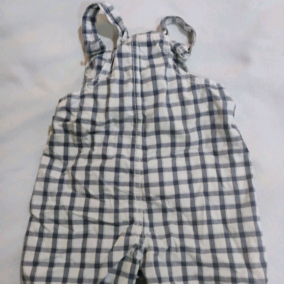 Adorable Kids Checkered Overalls - Blue and White - Picture 7 of 11